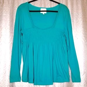 Energie EUC 1X turquoise/teal blouse